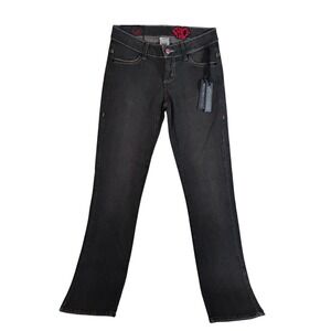NWT Y2K Chick by Nicky Hilton Jeans Size 26 Low Rise Bootcut Flare Dark Wash VTG